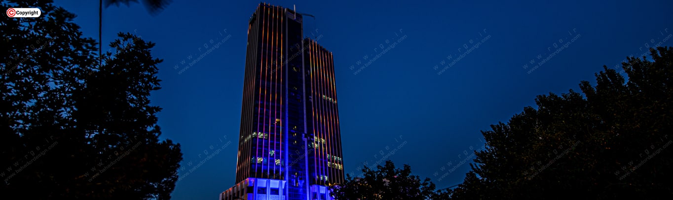 برج آرمیتاژ گلشن مشهد در شب